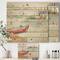 Designart - Lake House Canoes I - Lake House Print on Natural Pine Wood